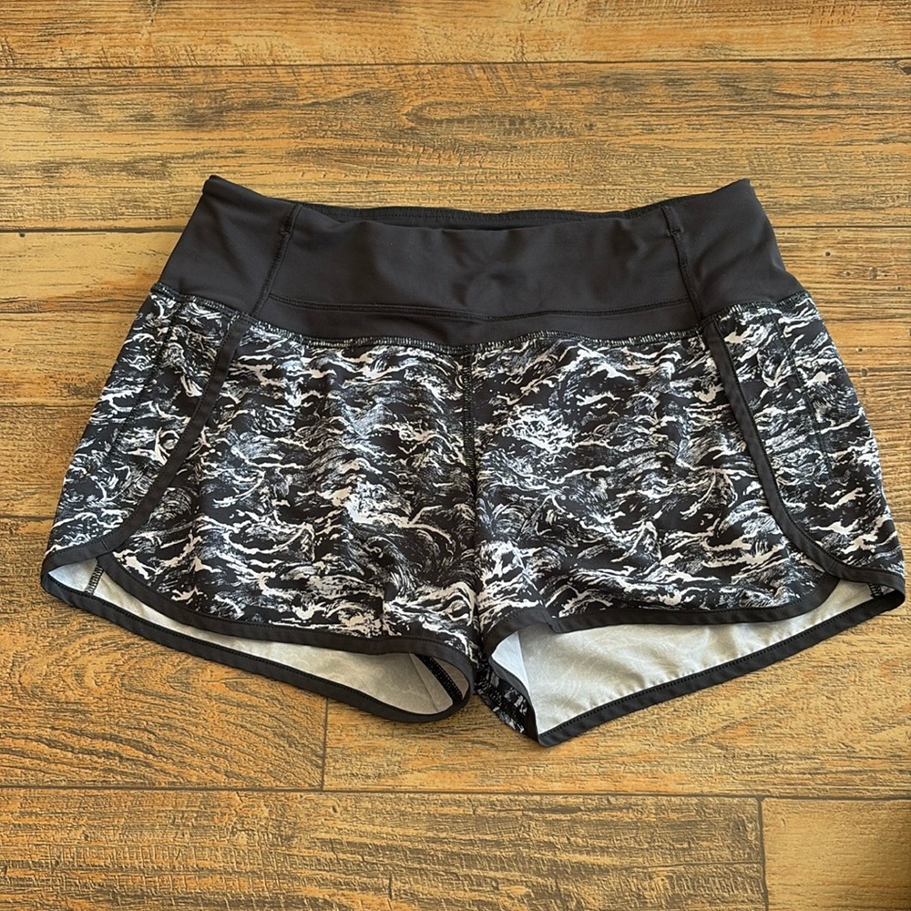 lululemon athletica Black and Gray Athletic Shorts